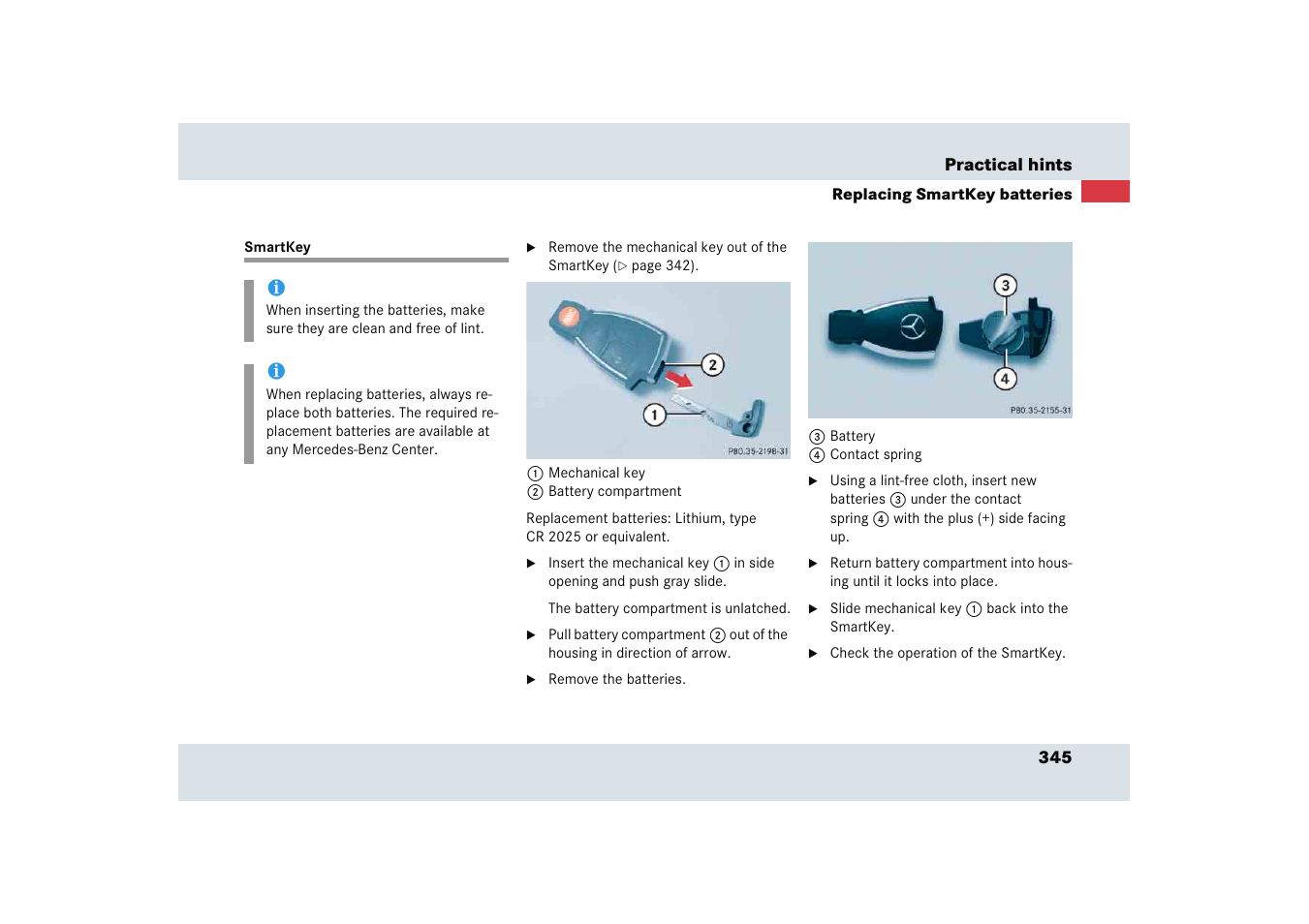 Mercedes-Benz SLR-Class 2005 User Manual | Page 346 / 417