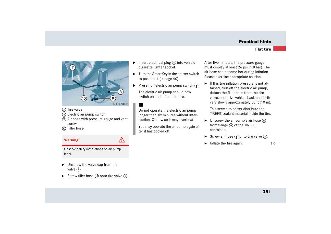 Mercedes-Benz SLR-Class 2005 User Manual | Page 352 / 417