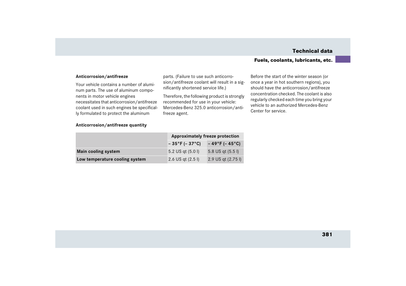 Mercedes-Benz SLR-Class 2005 User Manual | Page 382 / 417