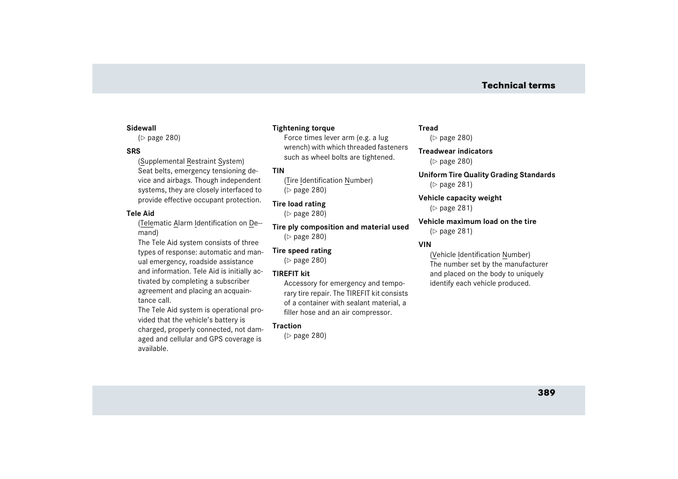 Mercedes-Benz SLR-Class 2005 User Manual | Page 390 / 417