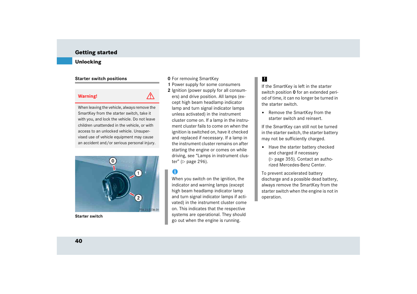 Mercedes-Benz SLR-Class 2005 User Manual | Page 41 / 417