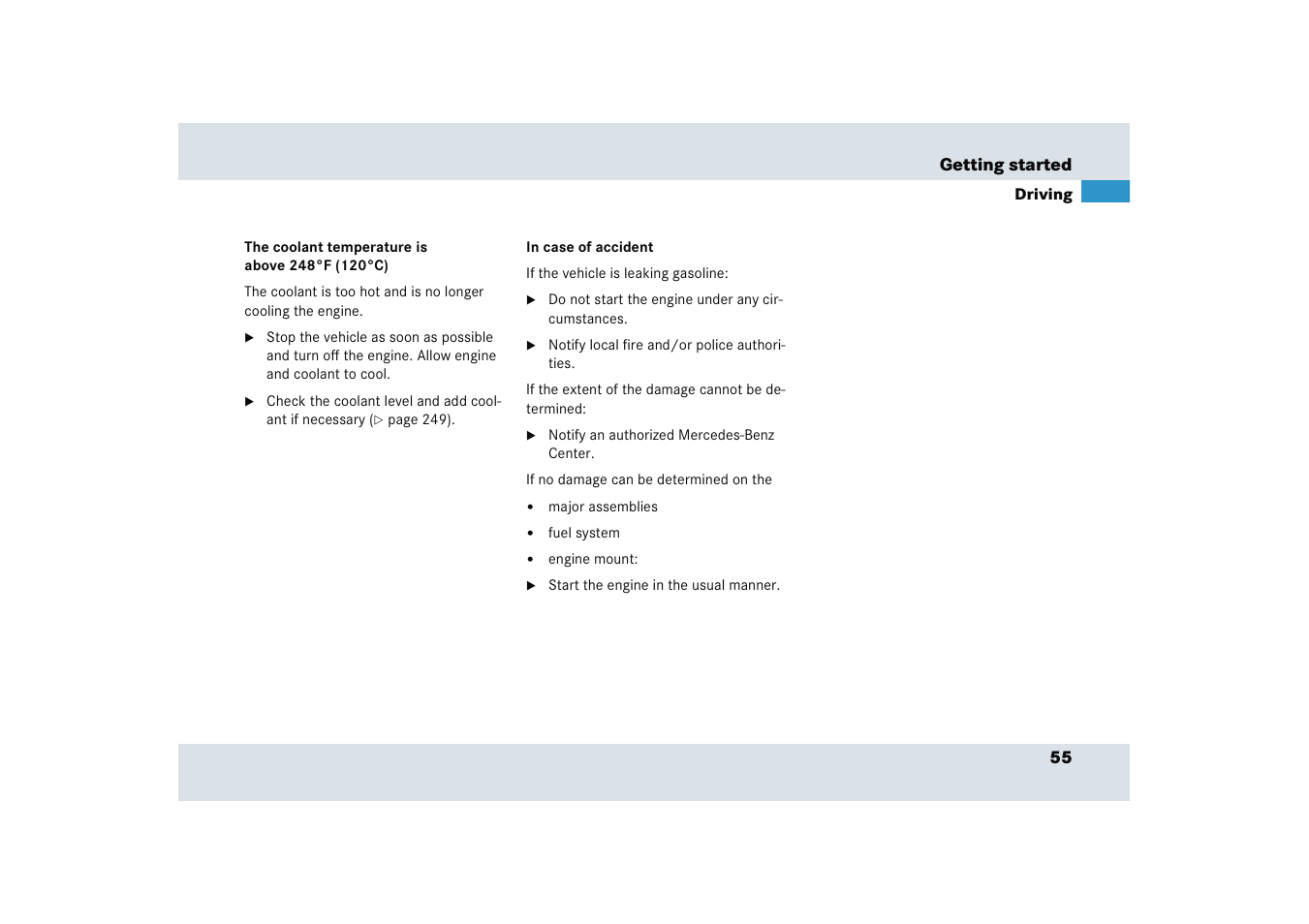 Mercedes-Benz SLR-Class 2005 User Manual | Page 56 / 417