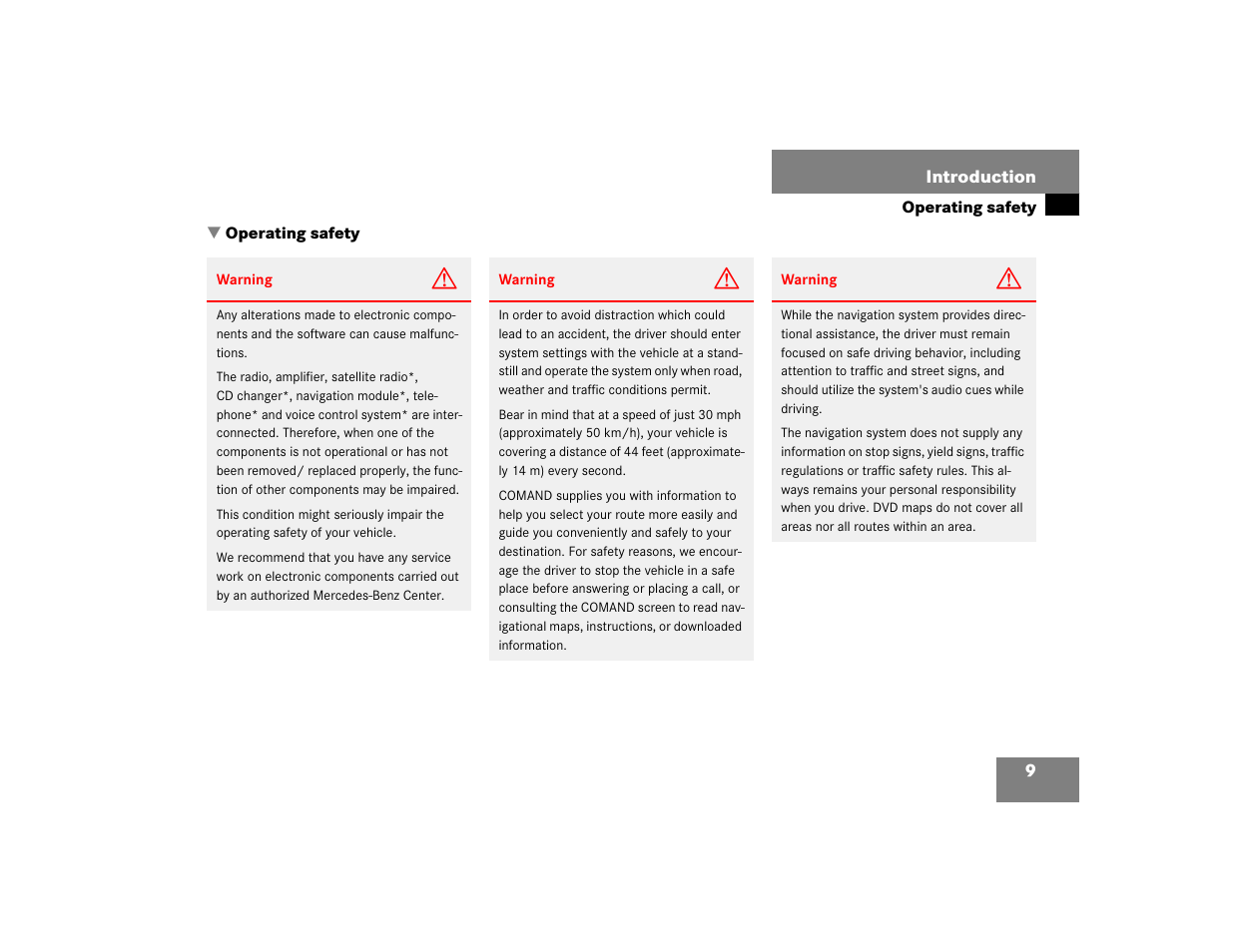 Mercedes-Benz E-Class 2004 COMAND Manual User Manual | Page 10 / 168