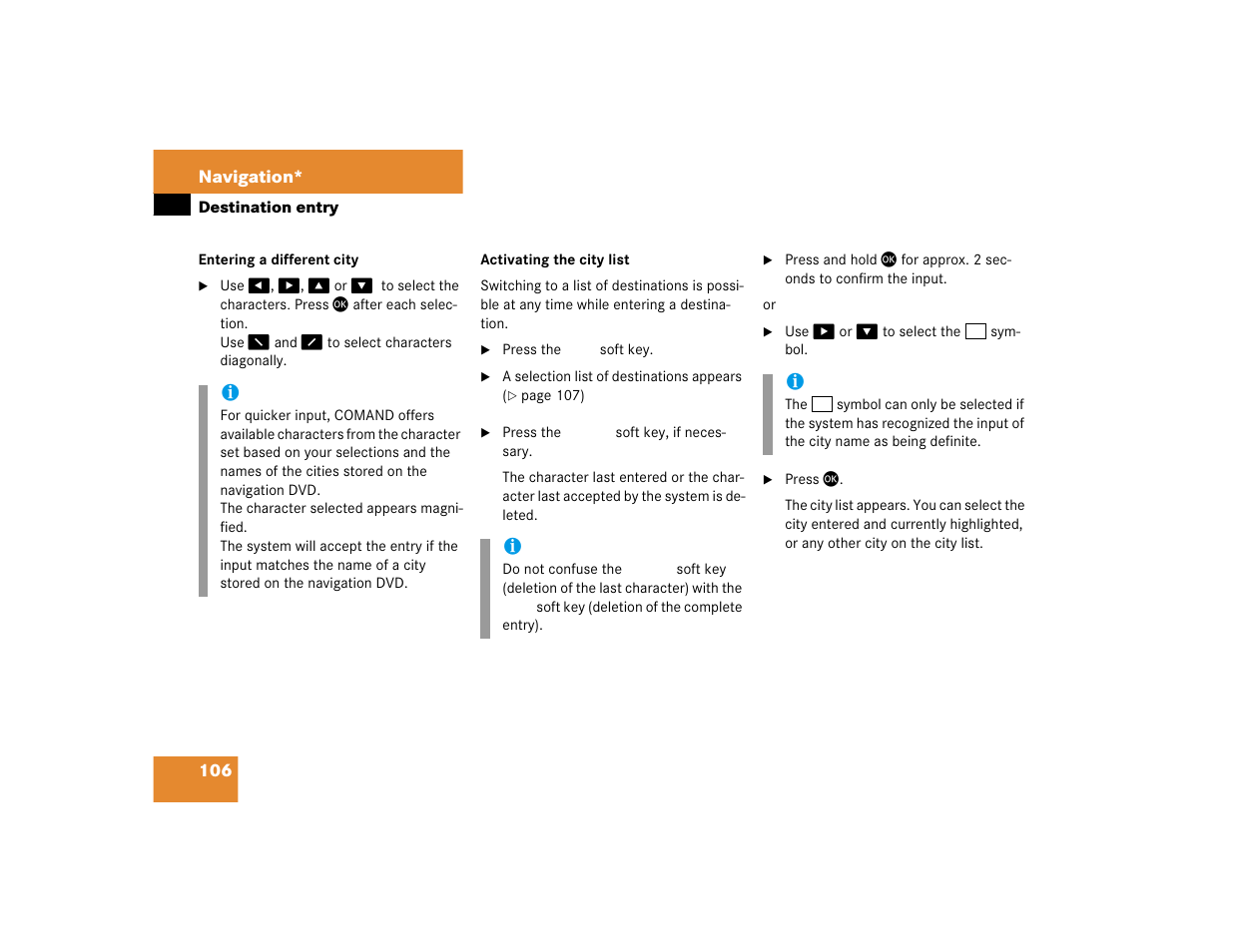 Mercedes-Benz E-Class 2004 COMAND Manual User Manual | Page 107 / 168