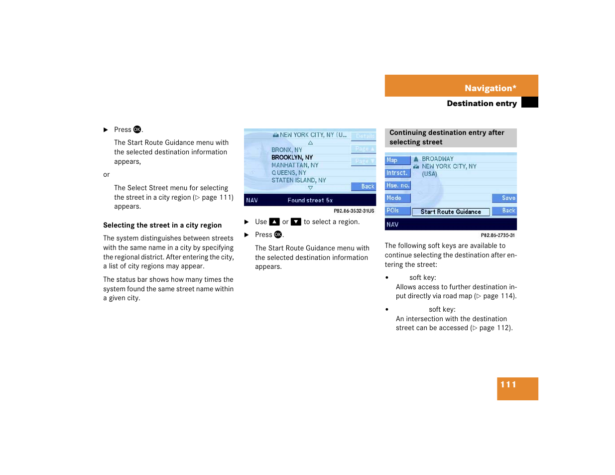Mercedes-Benz E-Class 2004 COMAND Manual User Manual | Page 112 / 168