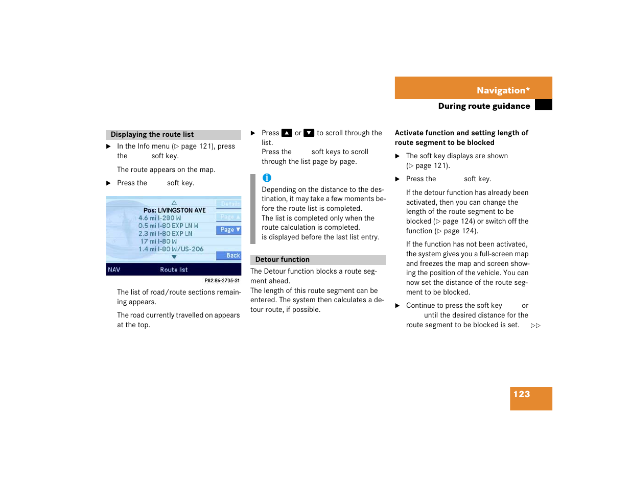 Mercedes-Benz E-Class 2004 COMAND Manual User Manual | Page 124 / 168