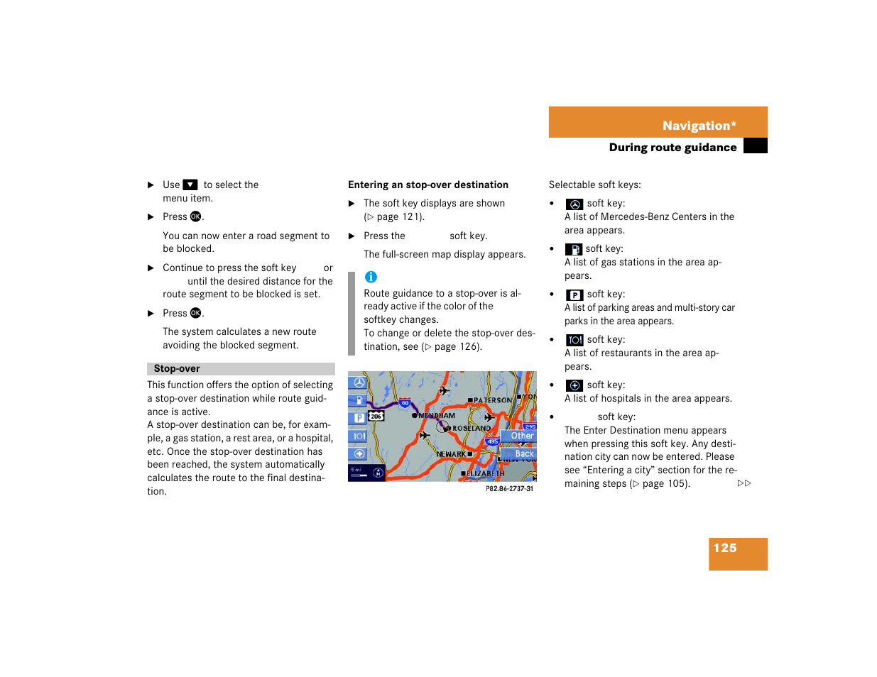 Mercedes-Benz E-Class 2004 COMAND Manual User Manual | Page 126 / 168