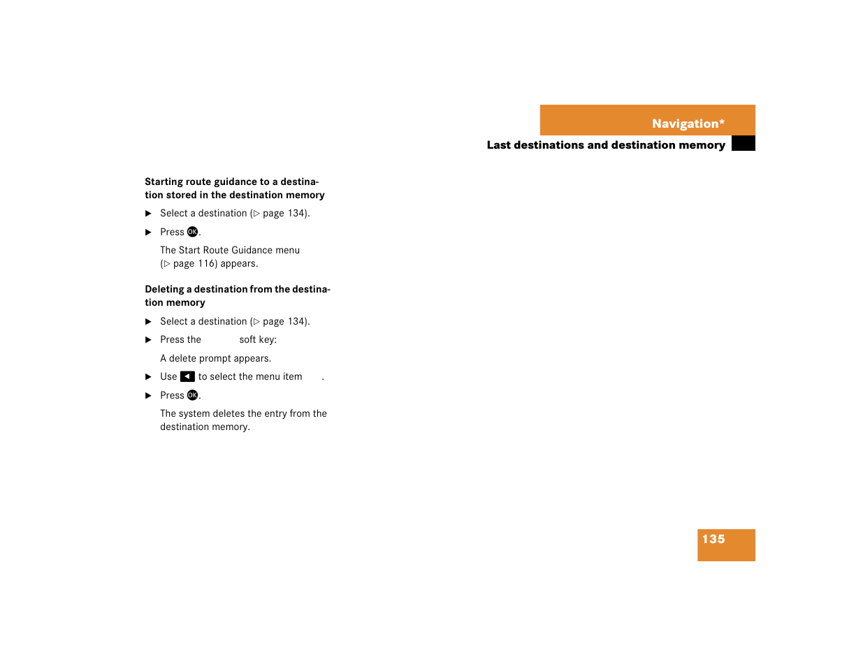 Mercedes-Benz E-Class 2004 COMAND Manual User Manual | Page 136 / 168