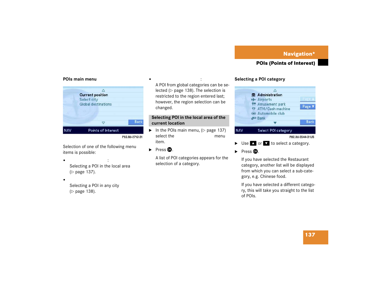 Mercedes-Benz E-Class 2004 COMAND Manual User Manual | Page 138 / 168