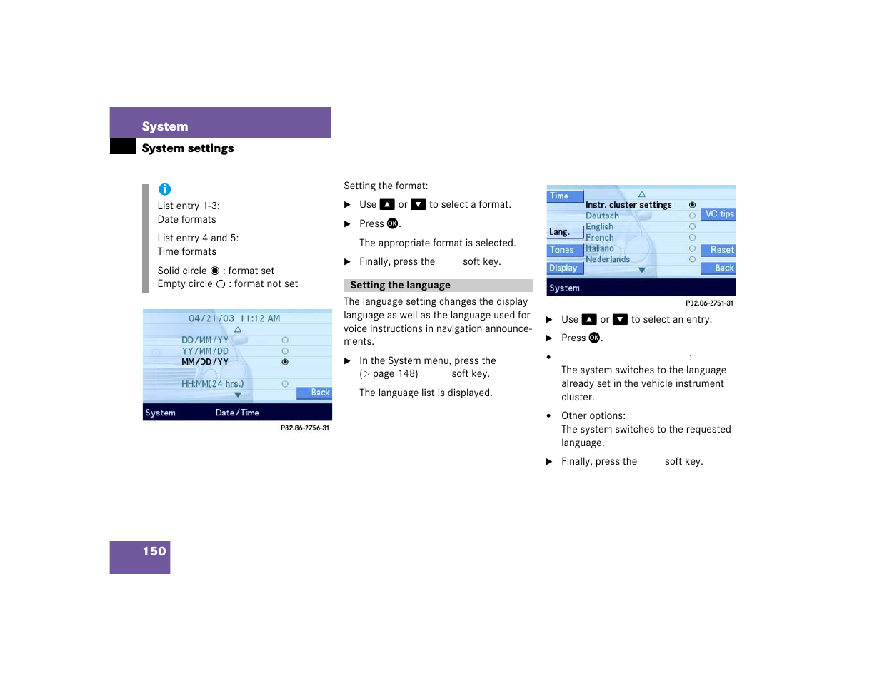 Mercedes-Benz E-Class 2004 COMAND Manual User Manual | Page 151 / 168