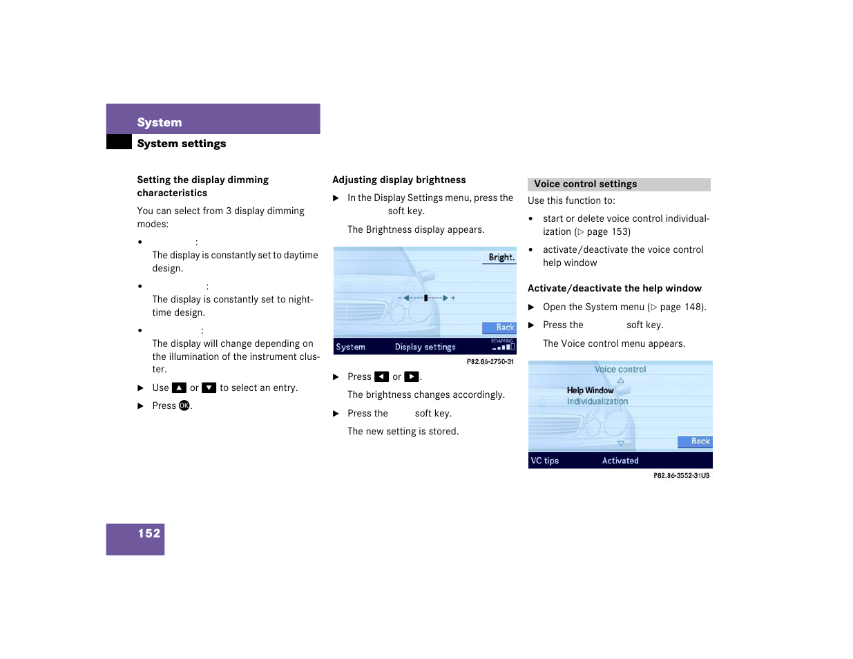 152 system | Mercedes-Benz E-Class 2004 COMAND Manual User Manual | Page 153 / 168