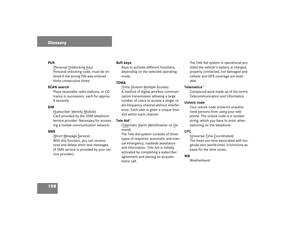 Mercedes-Benz E-Class 2004 COMAND Manual User Manual | Page 159 / 168