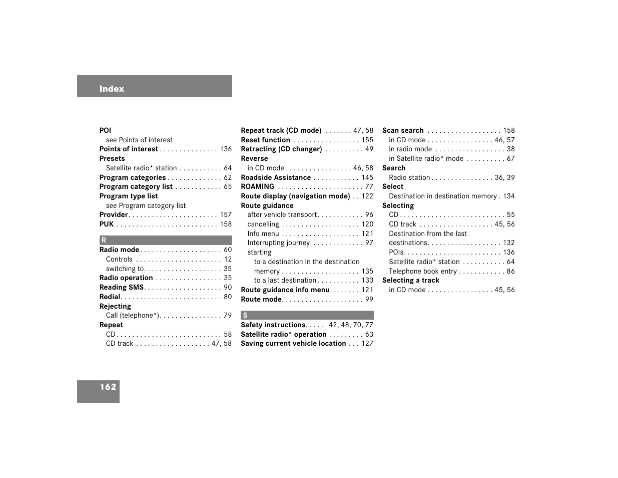 Mercedes-Benz E-Class 2004 COMAND Manual User Manual | Page 163 / 168