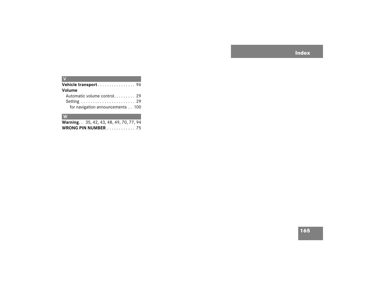 Mercedes-Benz E-Class 2004 COMAND Manual User Manual | Page 166 / 168