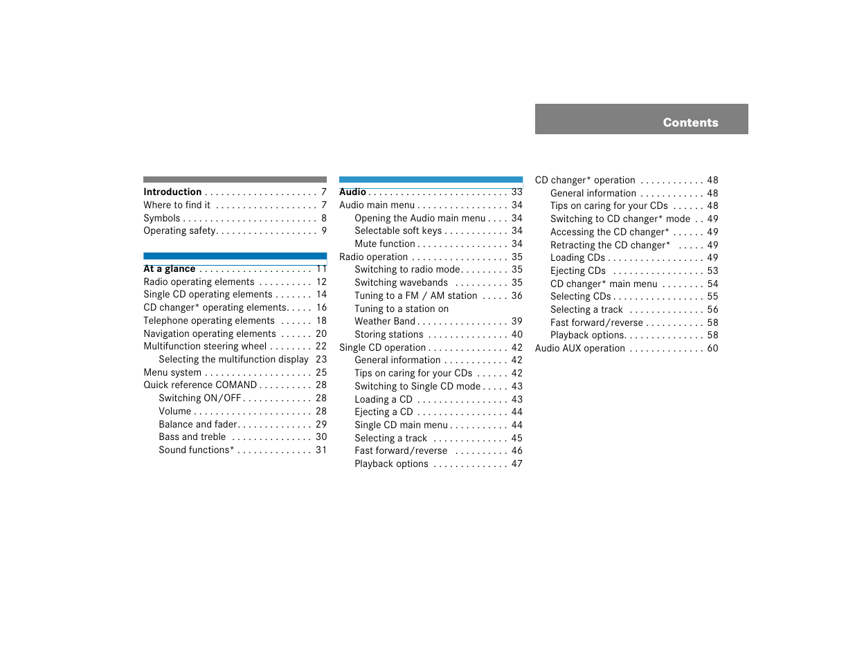 Mercedes-Benz E-Class 2004 COMAND Manual User Manual | Page 4 / 168