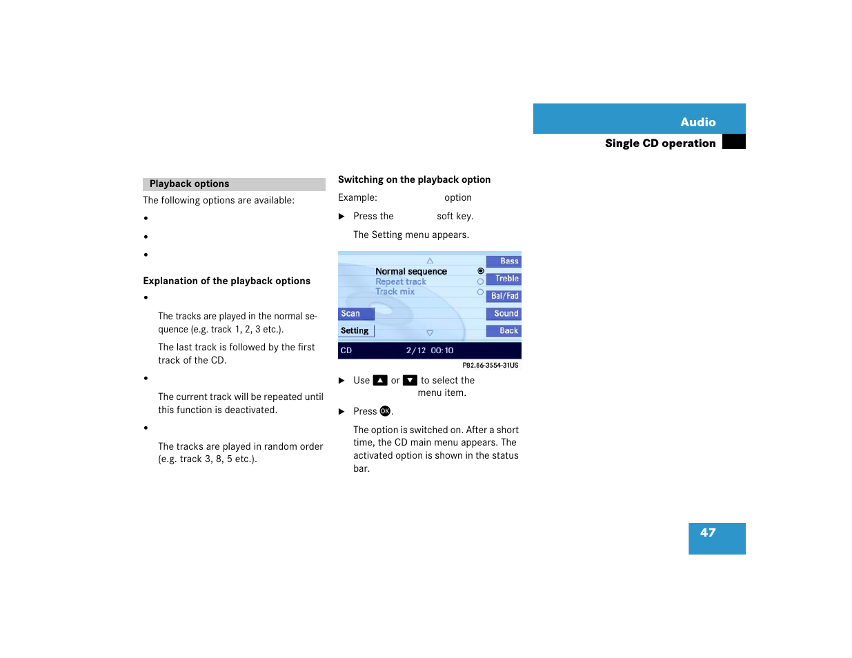 Mercedes-Benz E-Class 2004 COMAND Manual User Manual | Page 48 / 168