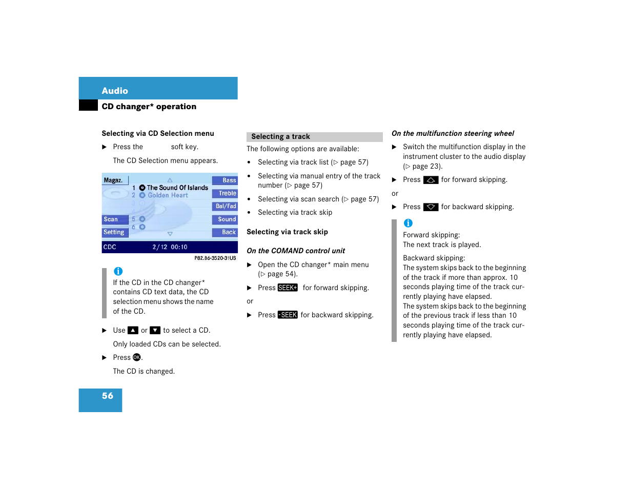 Mercedes-Benz E-Class 2004 COMAND Manual User Manual | Page 57 / 168