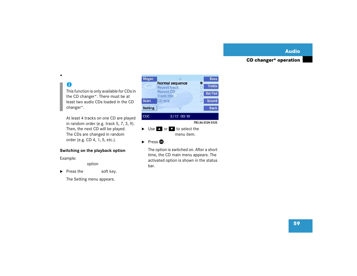 Mercedes-Benz E-Class 2004 COMAND Manual User Manual | Page 60 / 168