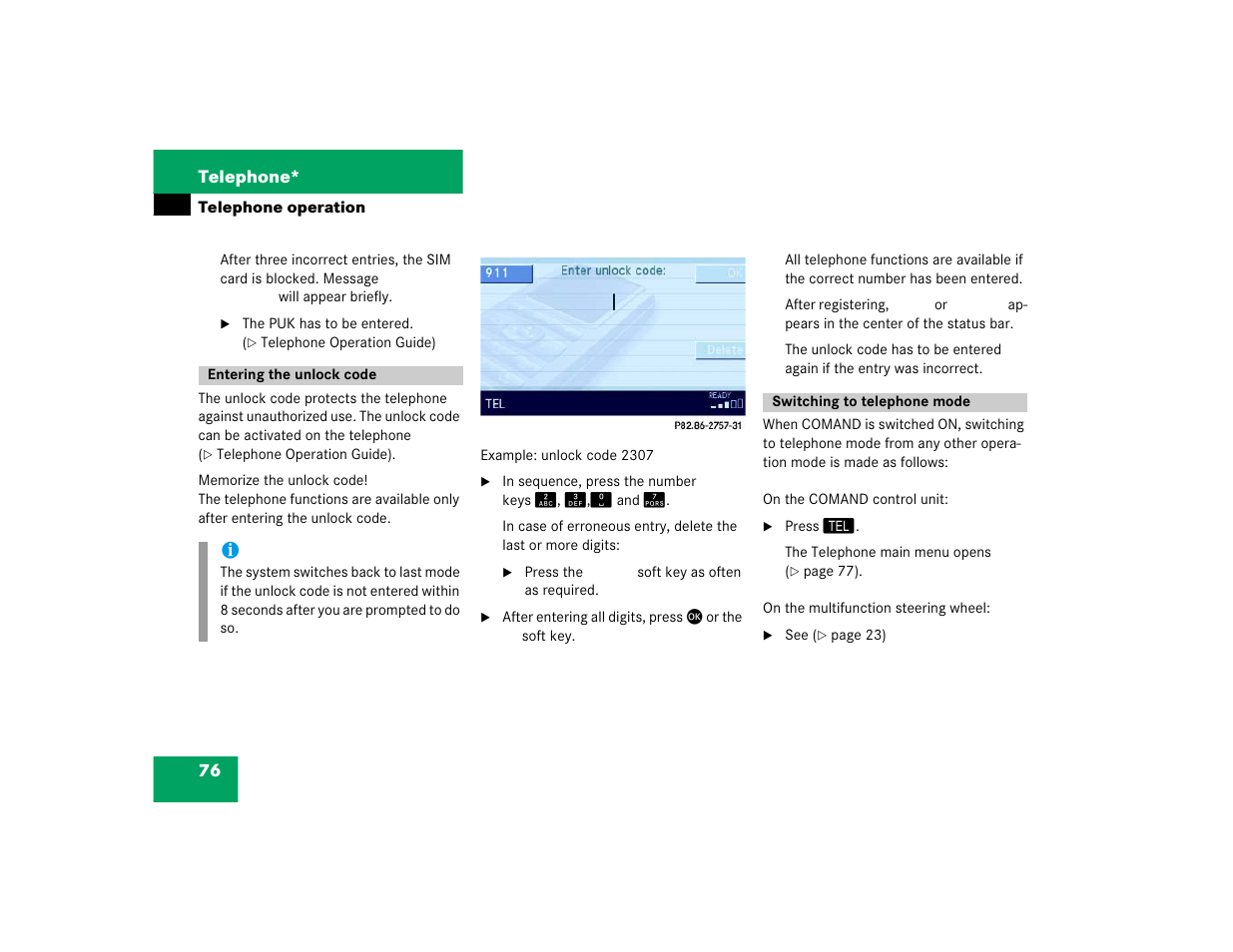 Mercedes-Benz E-Class 2004 COMAND Manual User Manual | Page 77 / 168