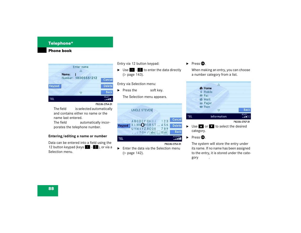 Mercedes-Benz E-Class 2004 COMAND Manual User Manual | Page 89 / 168