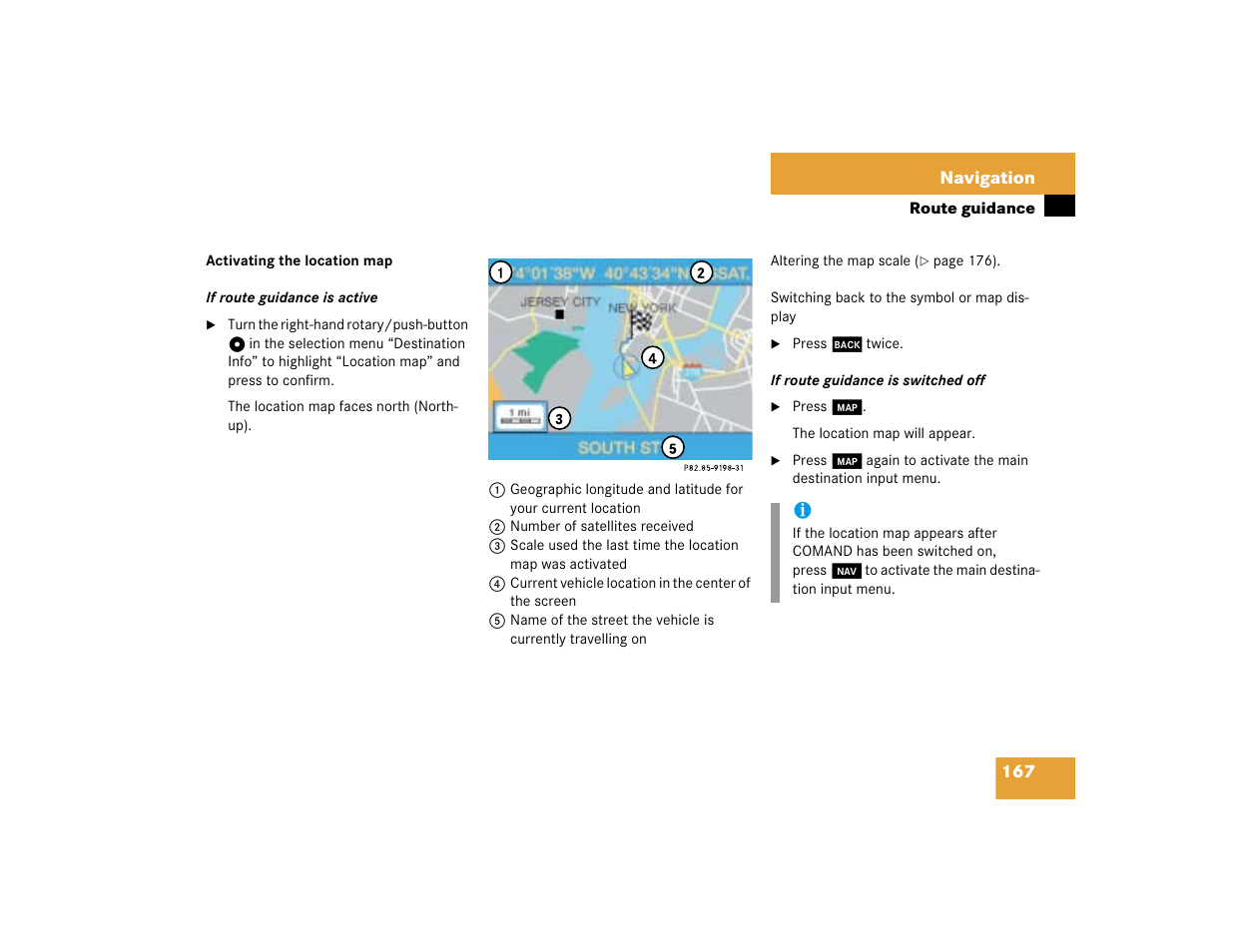 Mercedes-Benz SL-Class 2004 COMAND Manual User Manual | Page 176 / 242