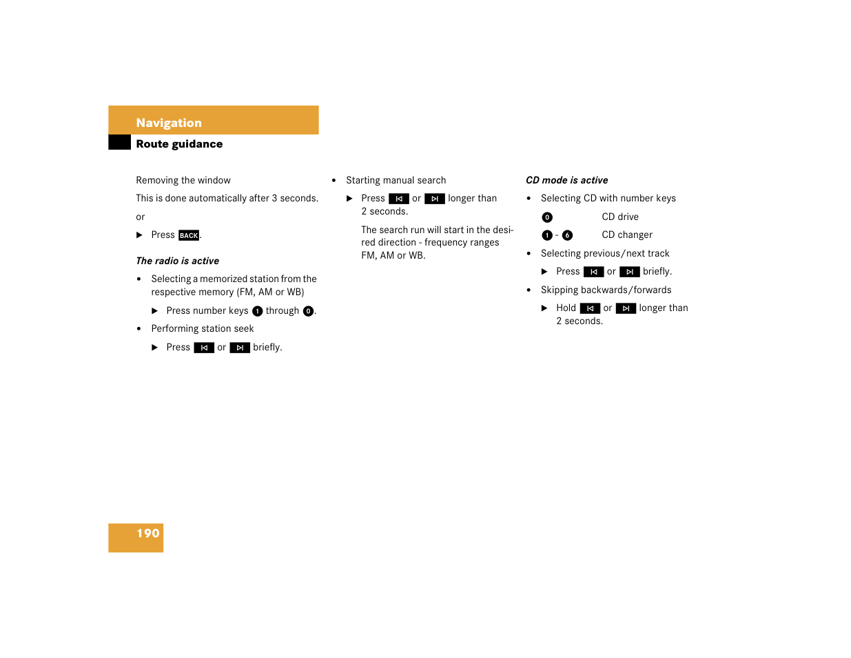 Mercedes-Benz SL-Class 2004 COMAND Manual User Manual | Page 199 / 242