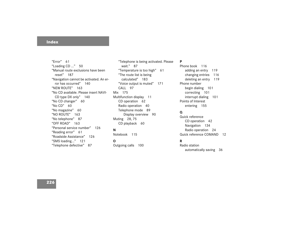 Mercedes-Benz SL-Class 2004 COMAND Manual User Manual | Page 235 / 242