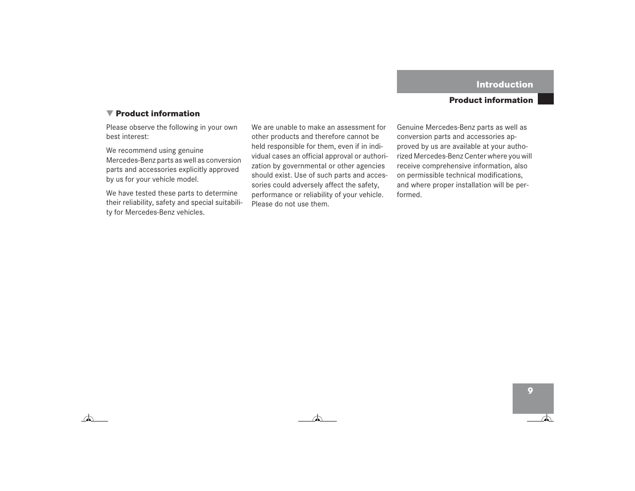 Mercedes-Benz CL-Class 2004 Owners Manual User Manual | Page 10 / 418