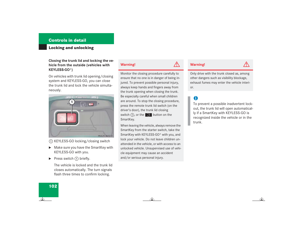 Mercedes-Benz CL-Class 2004 Owners Manual User Manual | Page 103 / 418