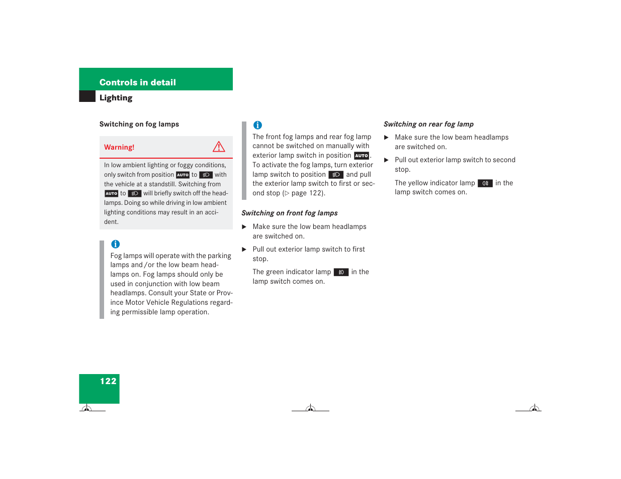 Mercedes-Benz CL-Class 2004 Owners Manual User Manual | Page 123 / 418