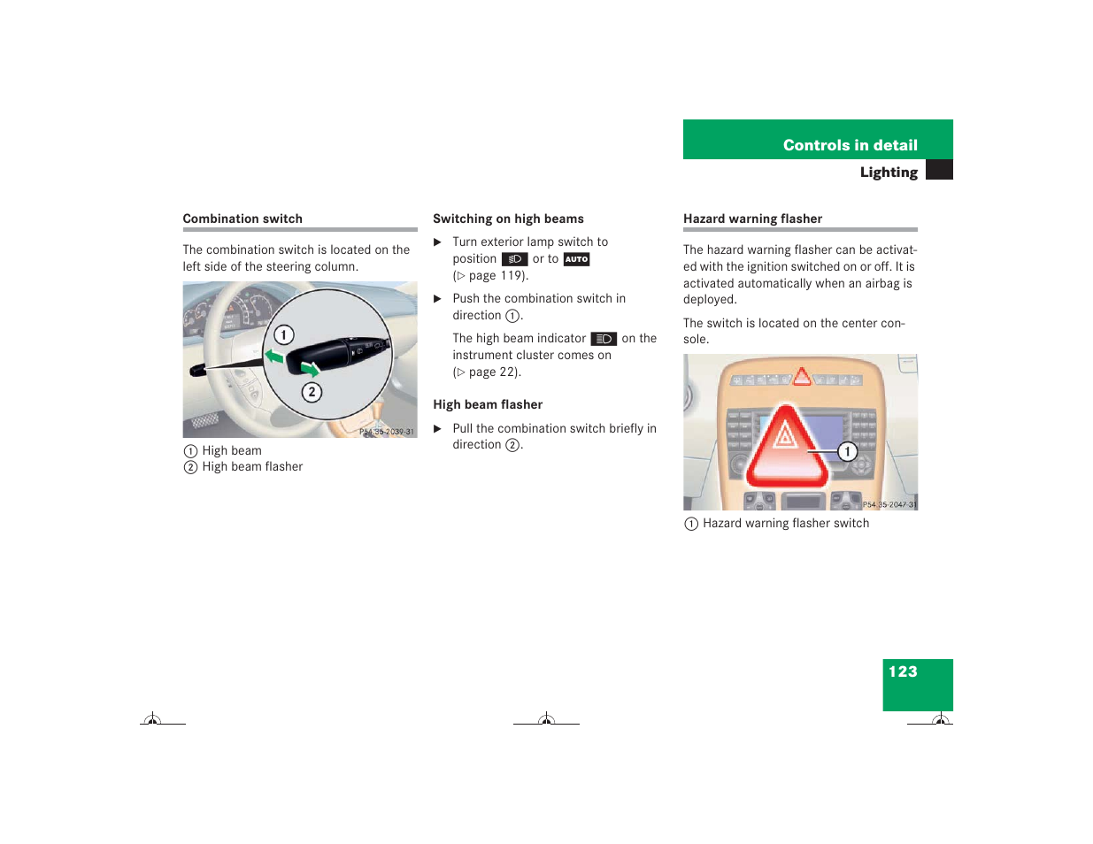 Mercedes-Benz CL-Class 2004 Owners Manual User Manual | Page 124 / 418