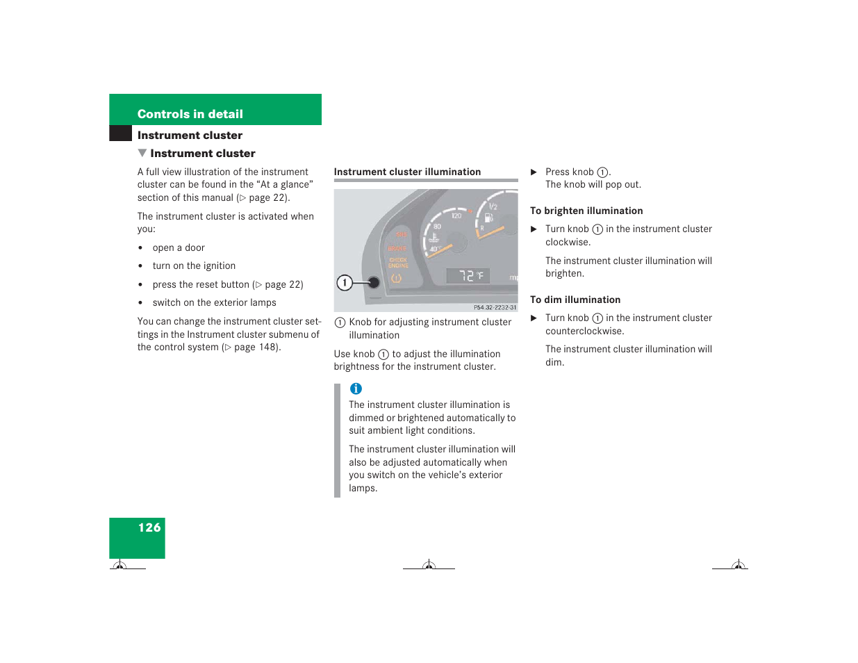 Mercedes-Benz CL-Class 2004 Owners Manual User Manual | Page 127 / 418