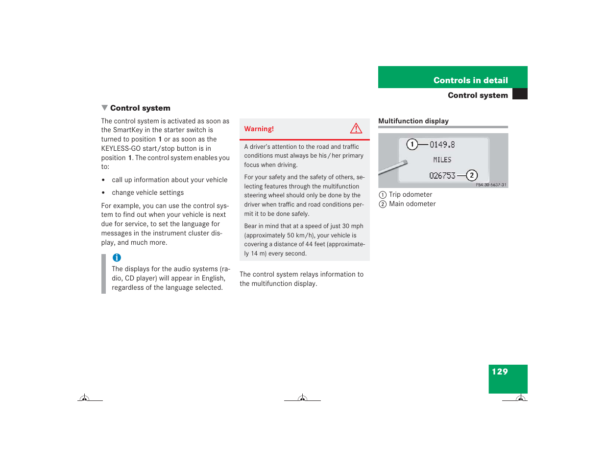 Mercedes-Benz CL-Class 2004 Owners Manual User Manual | Page 130 / 418
