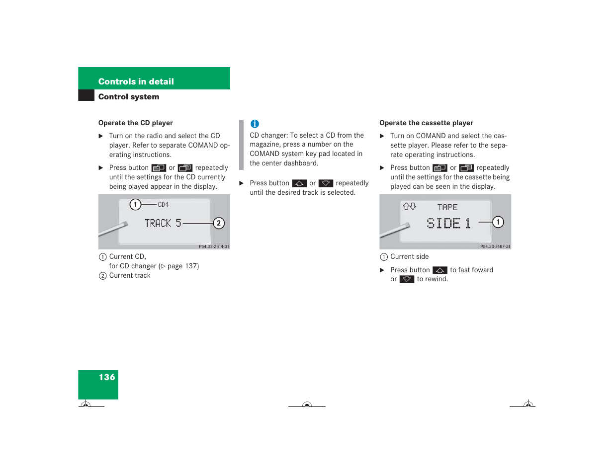 Mercedes-Benz CL-Class 2004 Owners Manual User Manual | Page 137 / 418