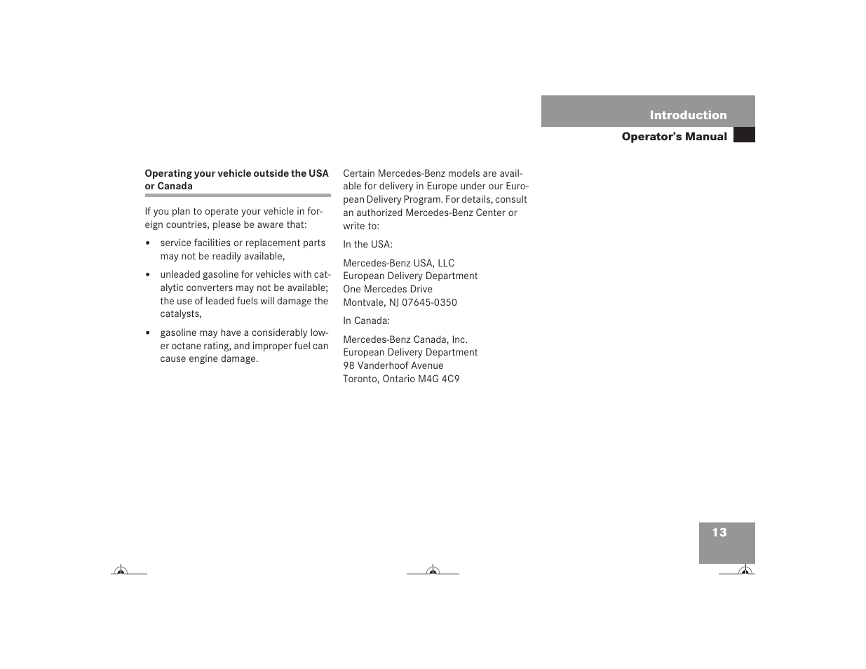 Mercedes-Benz CL-Class 2004 Owners Manual User Manual | Page 14 / 418