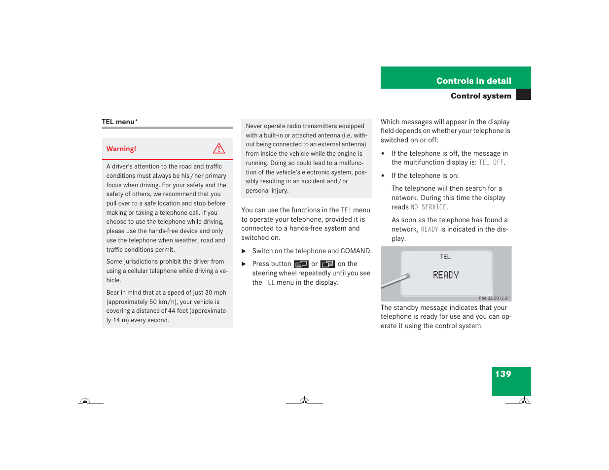 Mercedes-Benz CL-Class 2004 Owners Manual User Manual | Page 140 / 418