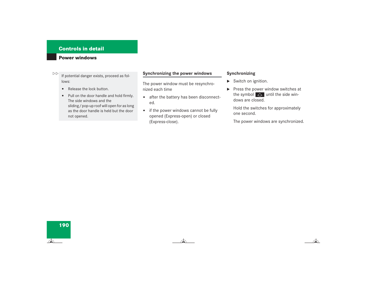 Mercedes-Benz CL-Class 2004 Owners Manual User Manual | Page 191 / 418
