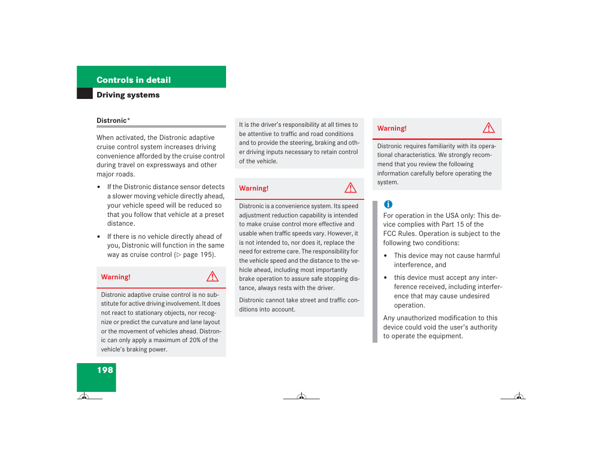 Mercedes-Benz CL-Class 2004 Owners Manual User Manual | Page 199 / 418