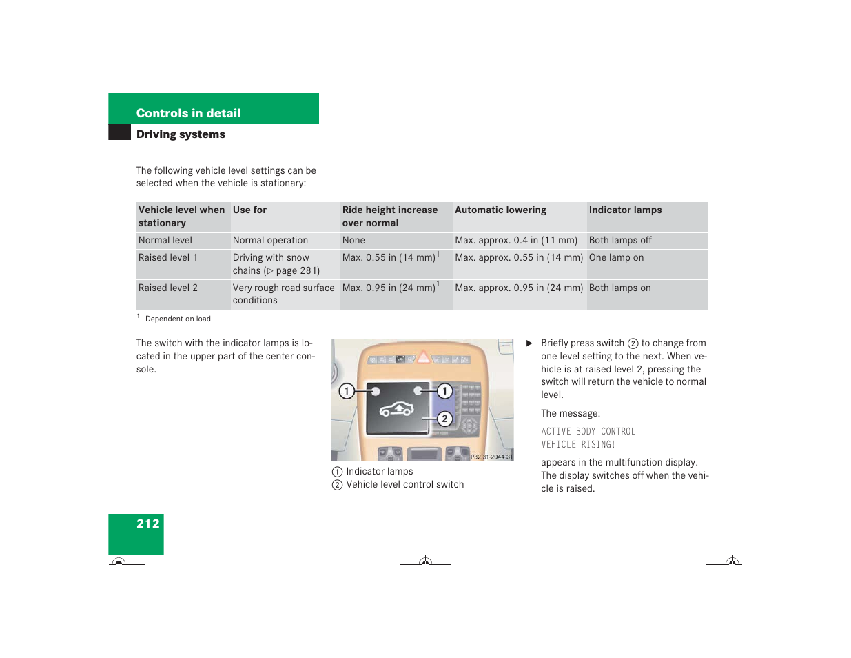 Mercedes-Benz CL-Class 2004 Owners Manual User Manual | Page 213 / 418