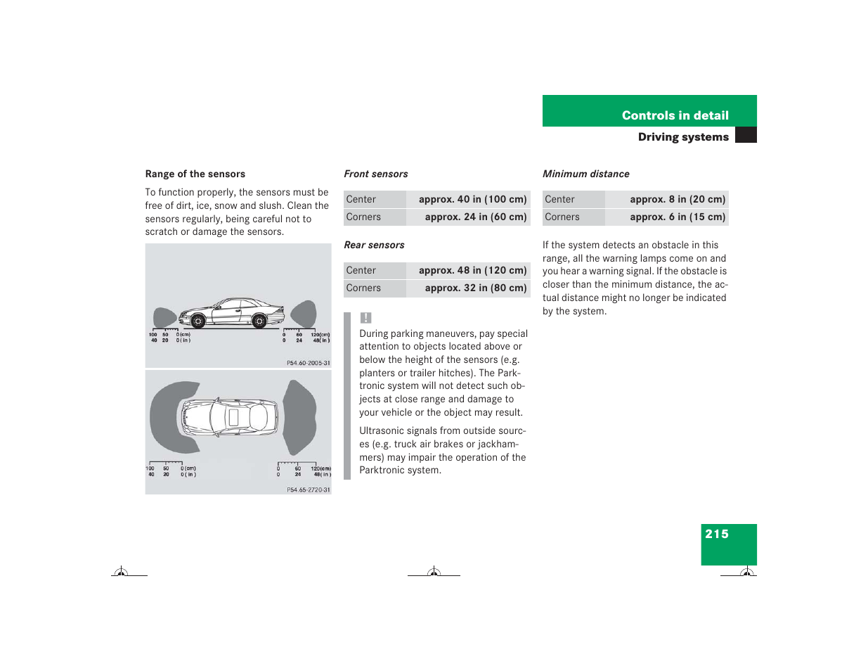 Mercedes-Benz CL-Class 2004 Owners Manual User Manual | Page 216 / 418