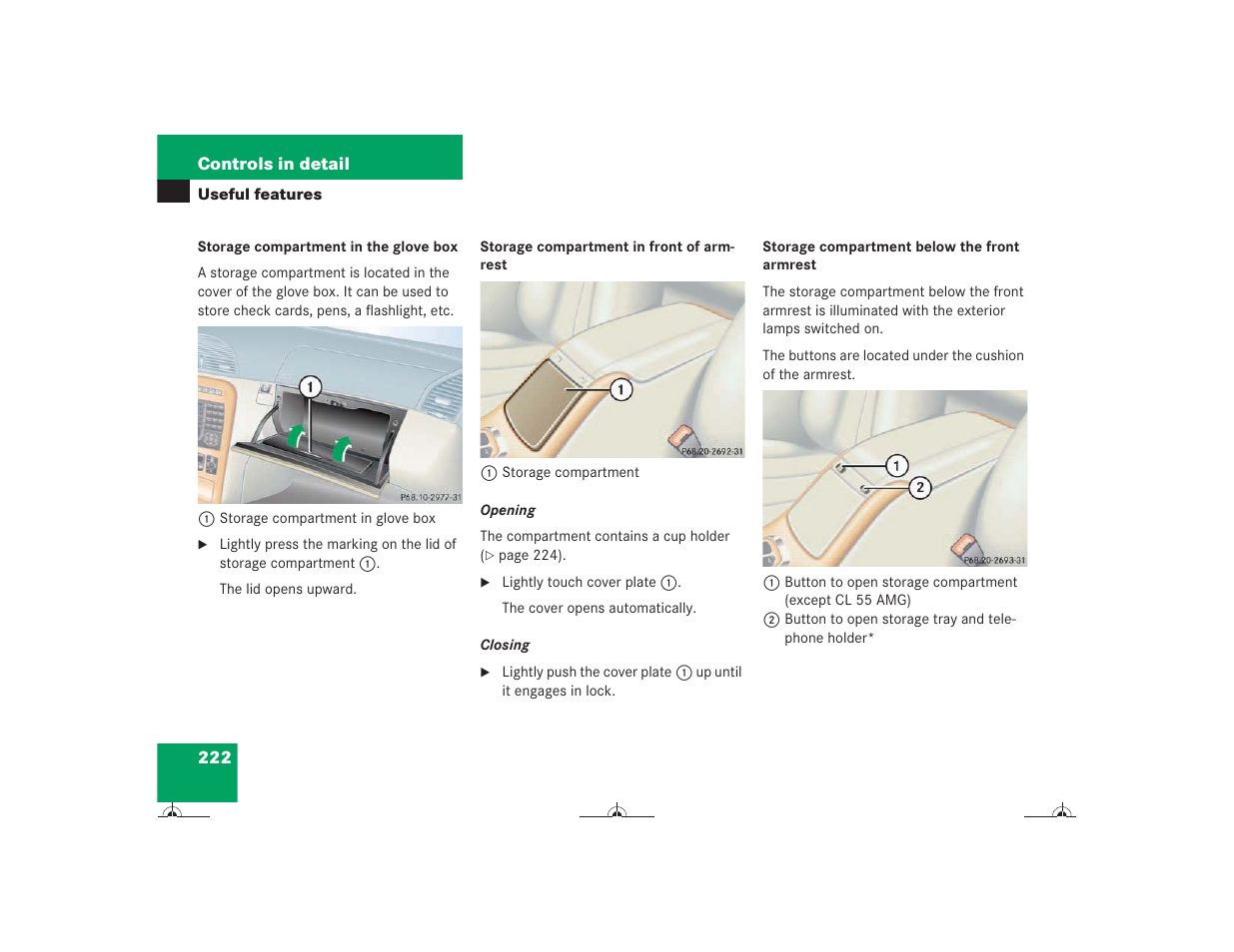 Mercedes-Benz CL-Class 2004 Owners Manual User Manual | Page 223 / 418