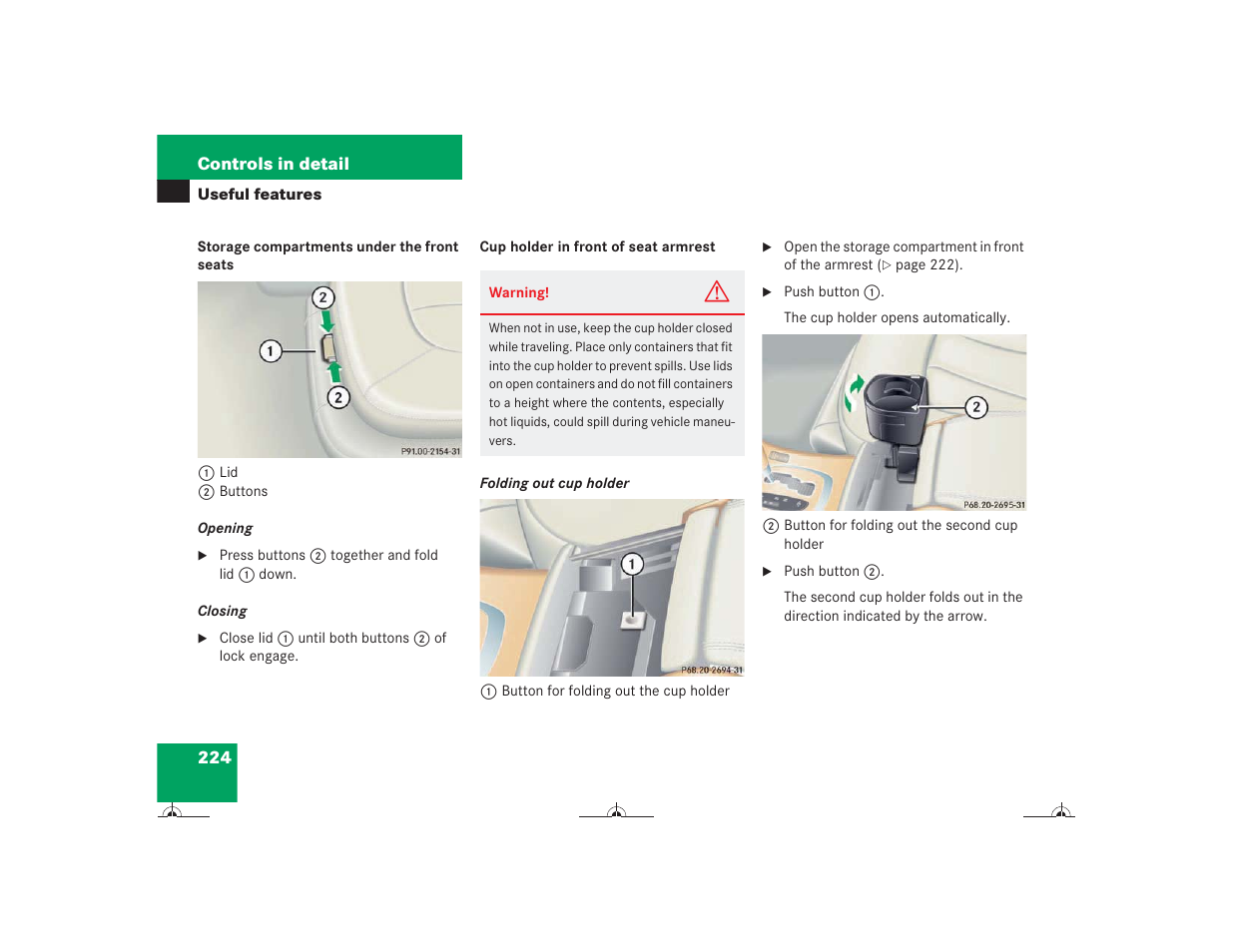Mercedes-Benz CL-Class 2004 Owners Manual User Manual | Page 225 / 418