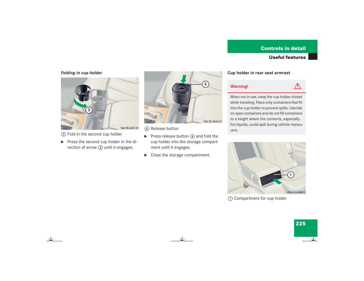 Mercedes-Benz CL-Class 2004 Owners Manual User Manual | Page 226 / 418