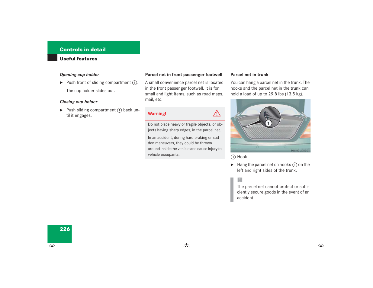 Mercedes-Benz CL-Class 2004 Owners Manual User Manual | Page 227 / 418