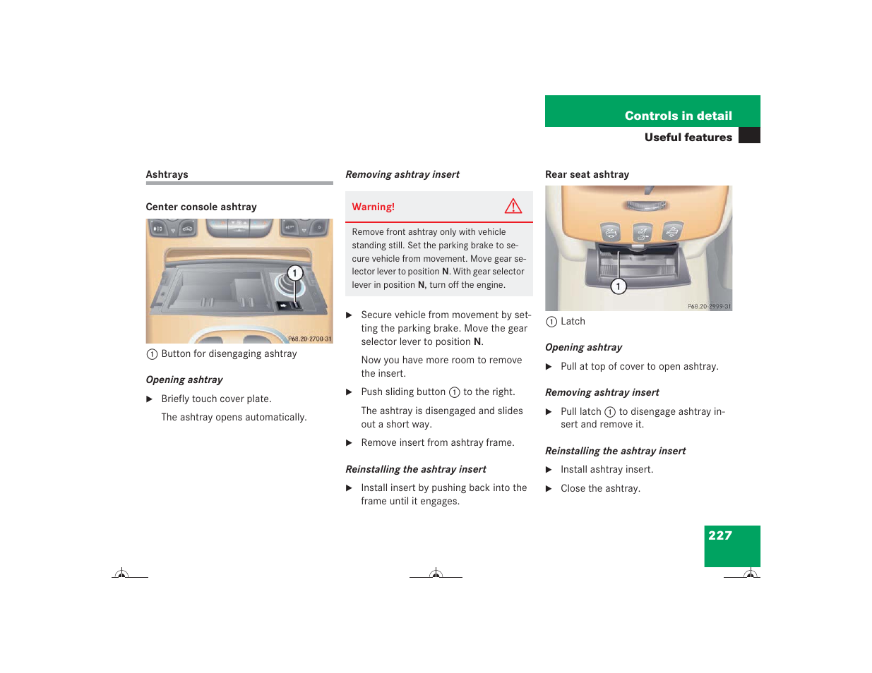 Mercedes-Benz CL-Class 2004 Owners Manual User Manual | Page 228 / 418