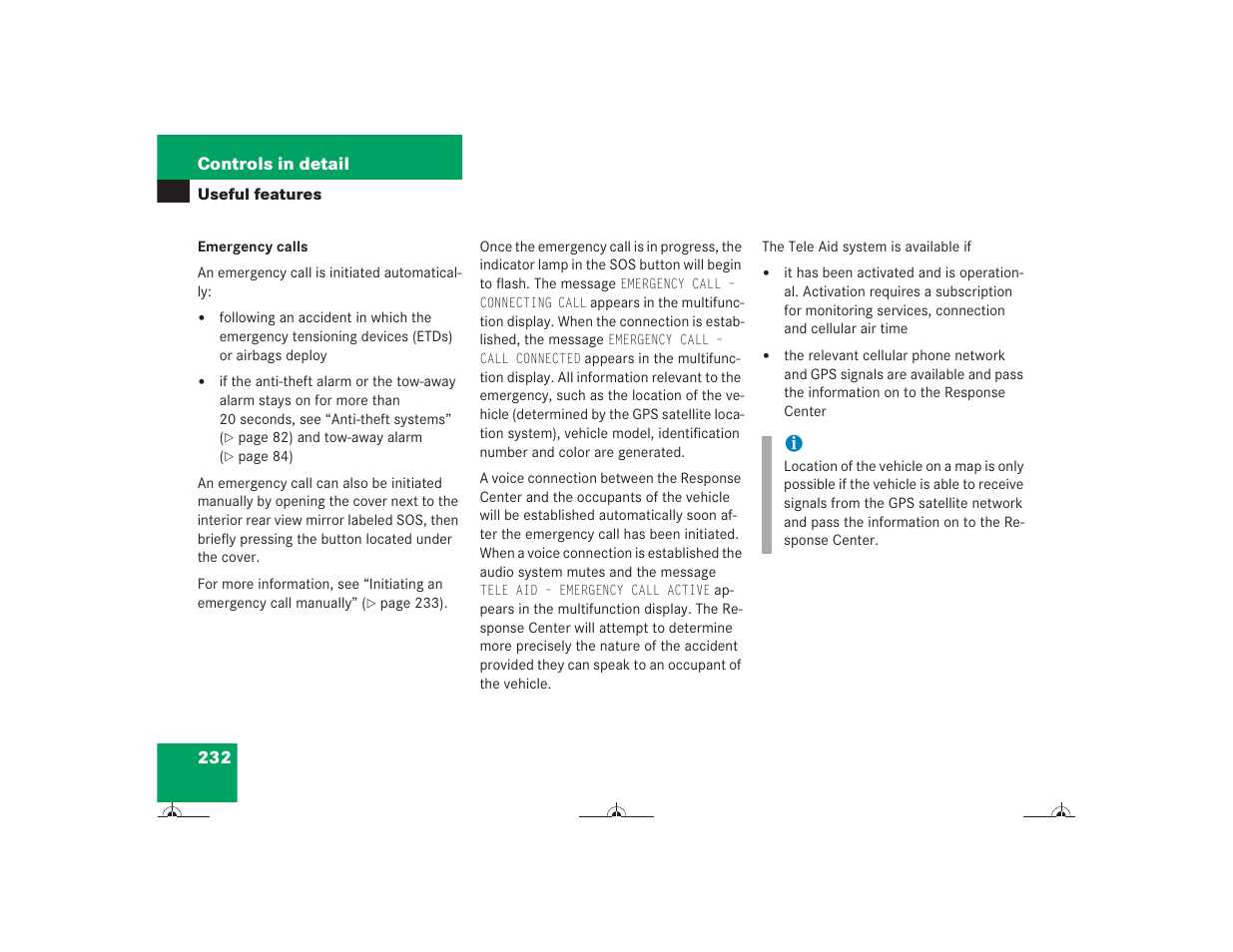 Mercedes-Benz CL-Class 2004 Owners Manual User Manual | Page 233 / 418