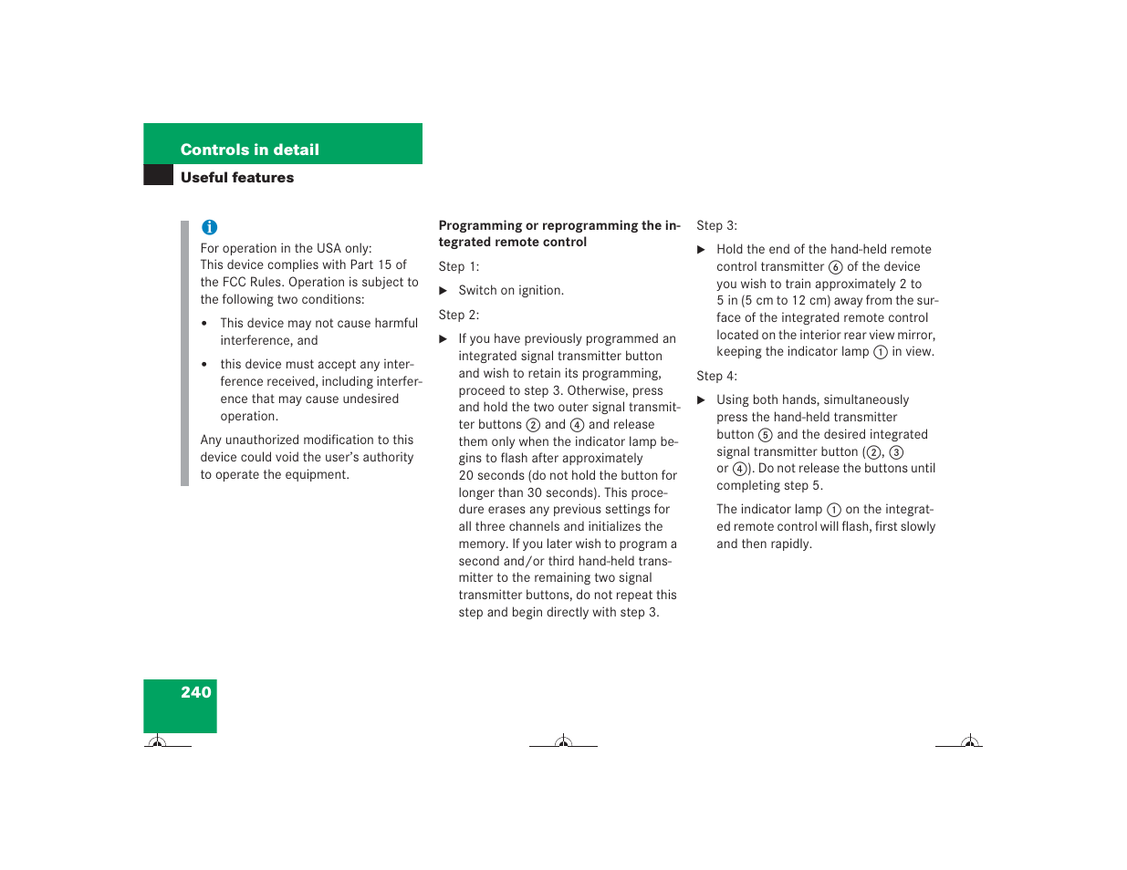 Mercedes-Benz CL-Class 2004 Owners Manual User Manual | Page 241 / 418