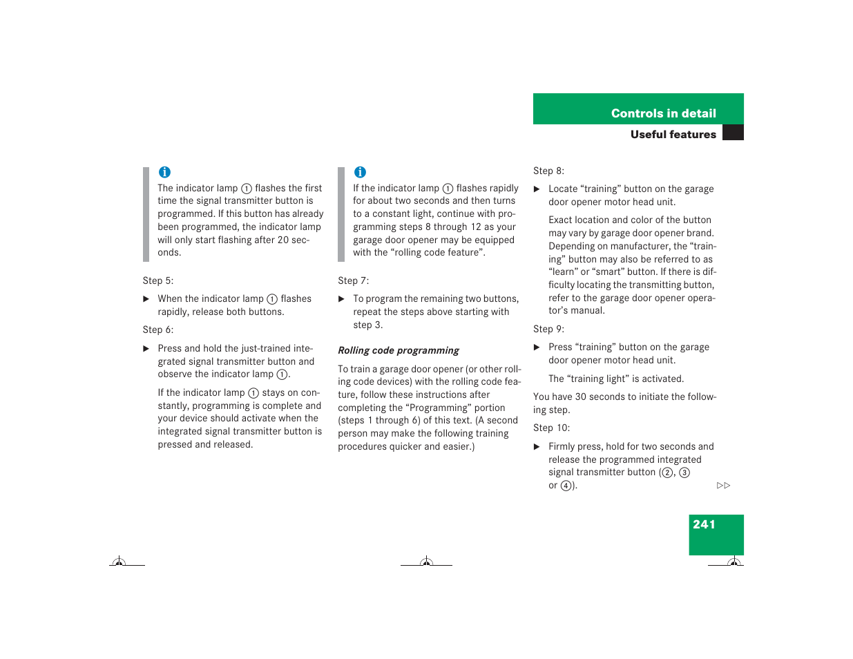 Mercedes-Benz CL-Class 2004 Owners Manual User Manual | Page 242 / 418