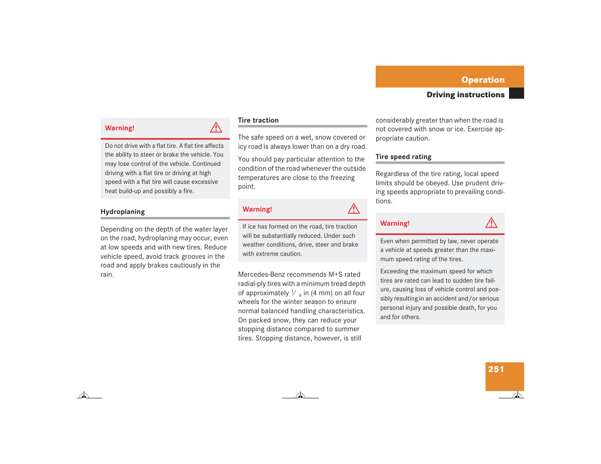 Mercedes-Benz CL-Class 2004 Owners Manual User Manual | Page 252 / 418