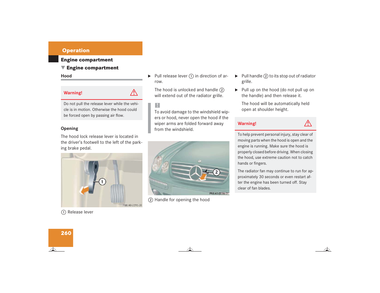 Mercedes-Benz CL-Class 2004 Owners Manual User Manual | Page 261 / 418
